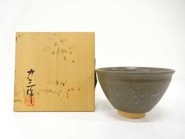 JAPANESE TEA CEREMONY / TEA BOWL CHAWAN / ASH GLAZE / ARTISAN WORK